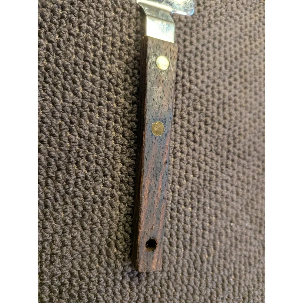Vintage Stainless Steel Japan Wood Handle Cheese Knife & Spreader Set